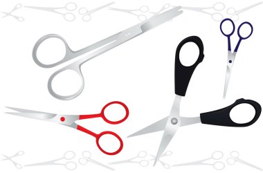 Scissors set clipart