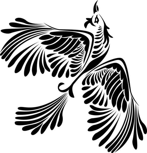 Plantilla de fantasía pájaro — Archivo Imágenes Vectoriales