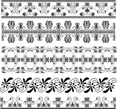 Ancient Greek ornament set for design clipart