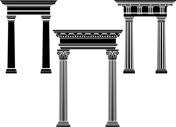 Set di stencil colonna classica Vettoriali Stock Royalty Free