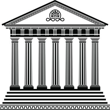 Yunan tapınağı stencil ikinci variant