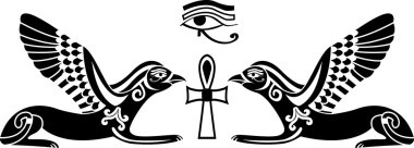 Egyptian horus stencil clipart