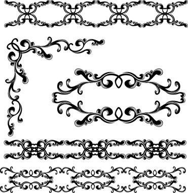 Decorative elements set clipart