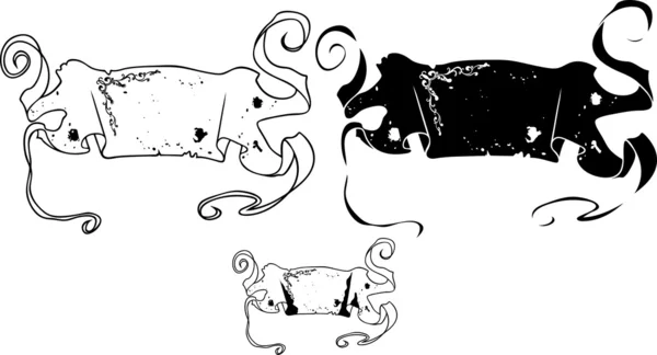 Antieke stijl banners stencil — Stockvector