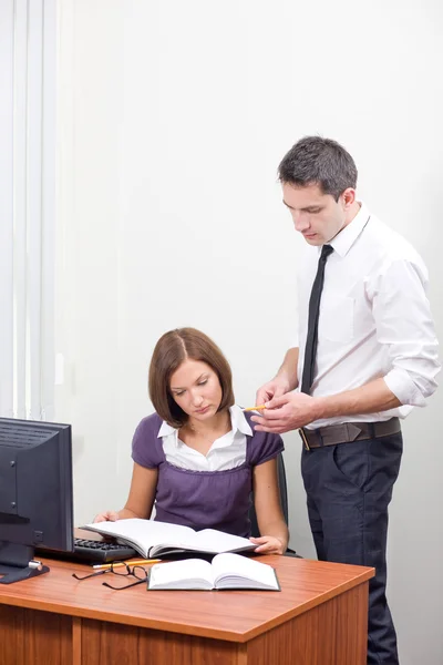Office workers posing for camera — Stock Photo, Image