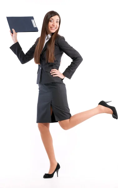 Portrait of girl in business suit — Stock Photo, Image