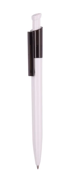 白に隔離された黒いペン — ストック写真