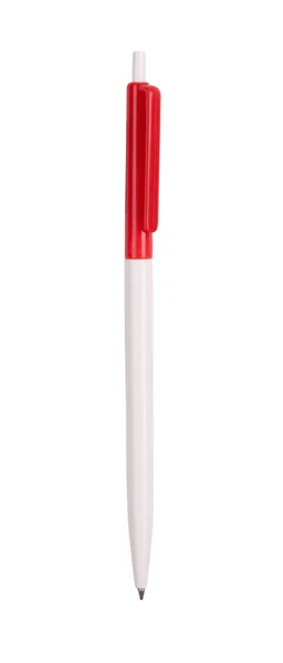 Caneta vermelha isolada sobre branco — Fotografia de Stock