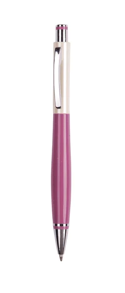 Roze pen geïsoleerd met pad — Stockfoto