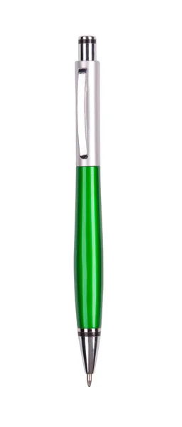 Yeşil kalem üzerinde beyaz izole — Stok fotoğraf