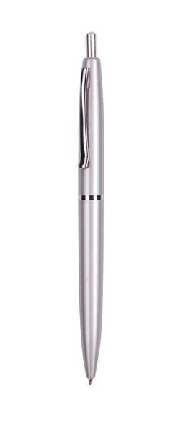 Silver rollerball penna isolerade med urklippsbana — Stockfoto