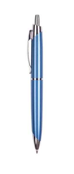 Mavi Kalem üzerinde beyaz izole — Stok fotoğraf