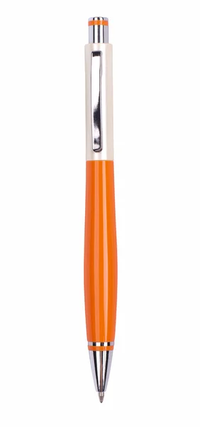 Orange penna isolerad på vit — Stockfoto