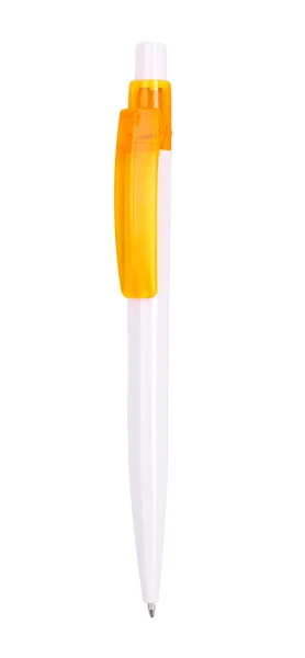 Orangefarbener Stift isoliert auf weiß — Stockfoto