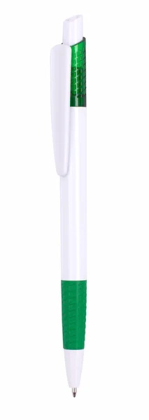 Penna verde isolata su bianco — Foto Stock