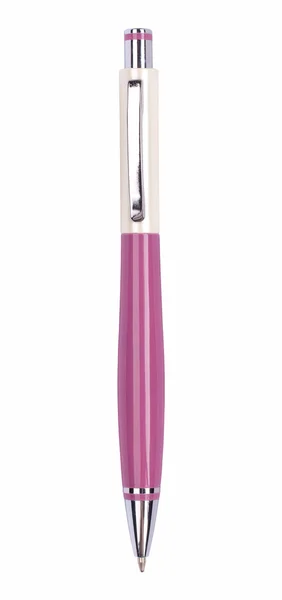 Розовая ручка изолирована на белом — стоковое фото