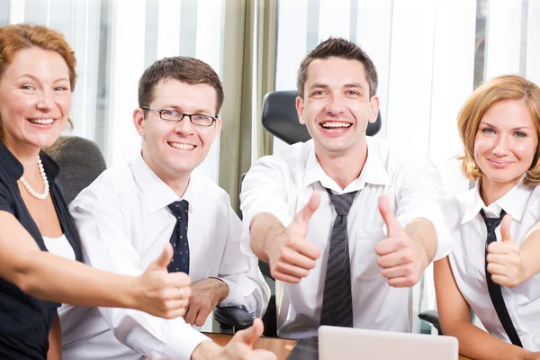 Business team express positivity — Stock Photo, Image