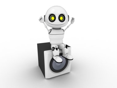 White robot clipart