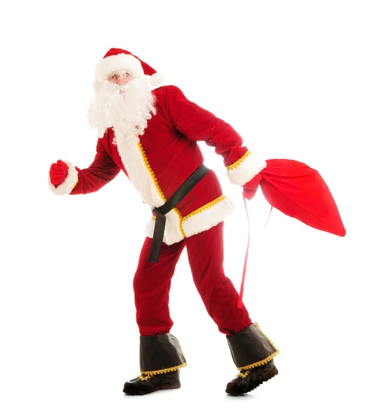 Running Santa — Stock Photo, Image
