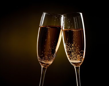 Flutes of champagne clipart