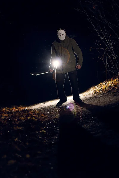 白いマスクの殺人者 — ストック写真