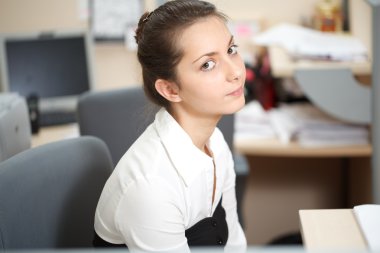 Office hayat. güzel bir kadın portresi.