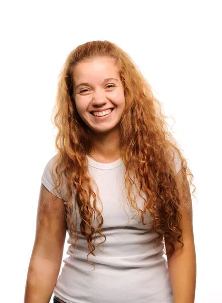 Cute ginger girl smiling — Stock Photo, Image