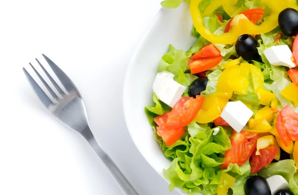 Salad Isolated White — Stock Photo, Image