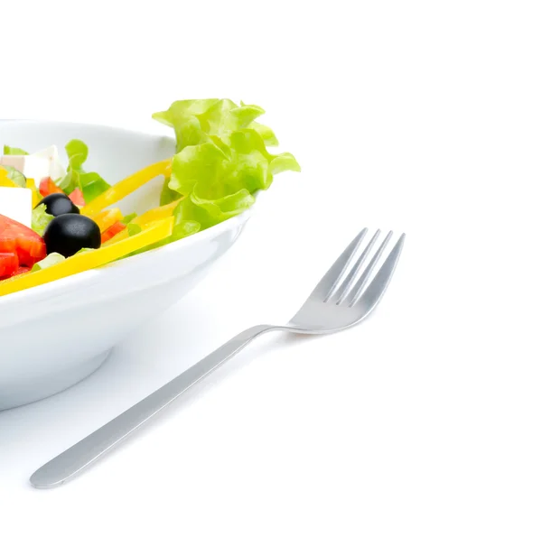 Salada Isolada Sobre Branco — Fotografia de Stock