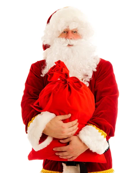 Santa Claus Isolerade Över Vita — Stockfoto