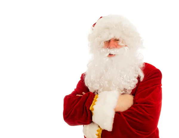 Santa Claus Geïsoleerd Wit — Stockfoto