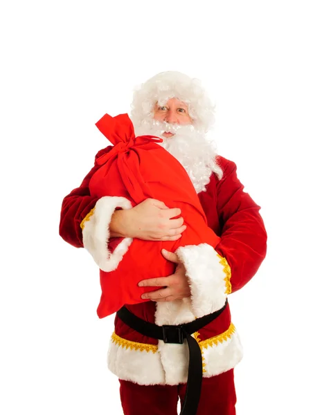 Babbo Natale Isolato Bianco — Foto Stock