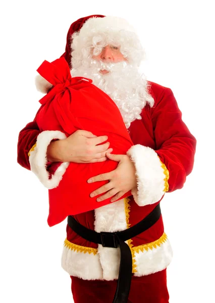 Santa Claus Izolované Bílém — Stock fotografie