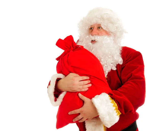 Babbo Natale Isolato Bianco — Foto Stock