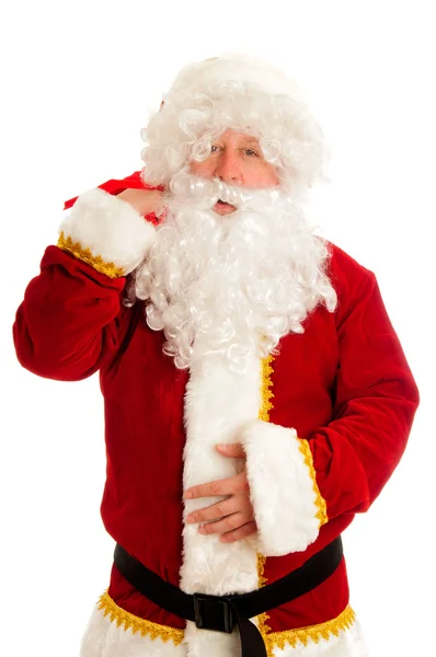 Santa Claus Elszigetelt Felett Fehér — Stock Fotó