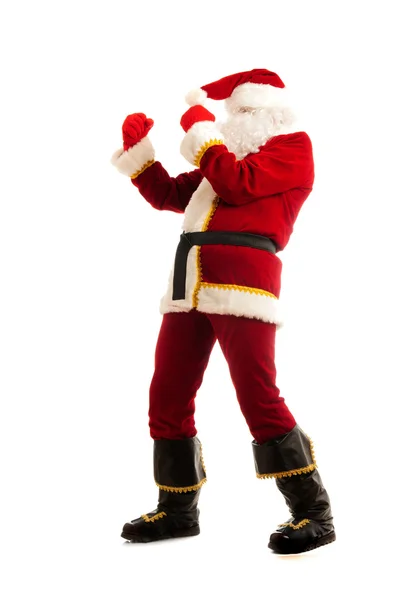 Weihnachtsmann Isoliert Gegen Weiß — Stockfoto