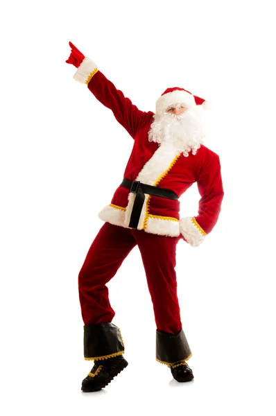 Weihnachtsmann tanzen — Stockfoto