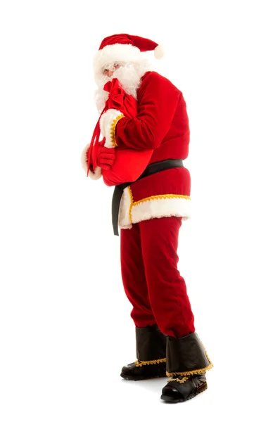 Gieriger Weihnachtsmann — Stockfoto