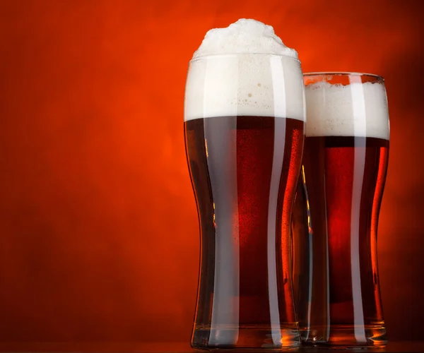 stock image Two glasses of beer