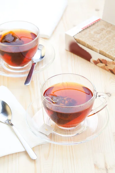 Tea with teabags — Stock Photo, Image