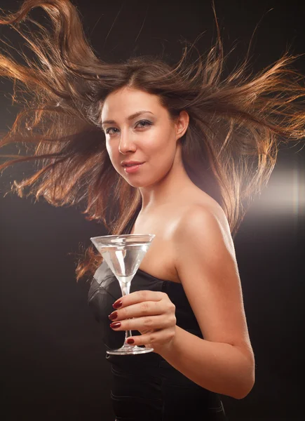 Donna con cocktail — Foto Stock