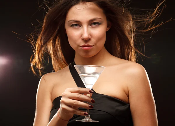 Жінка з коктейль — стокове фото