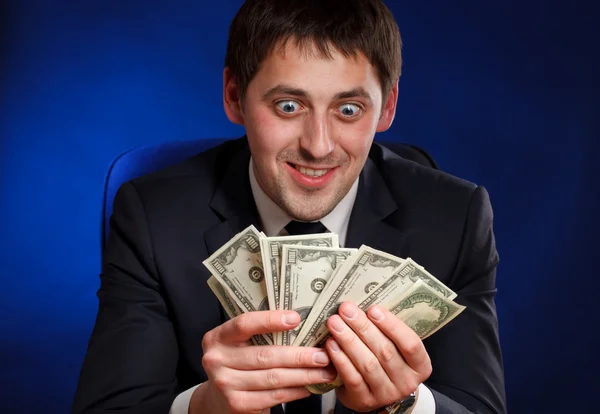 Uomo con i soldi — Foto Stock