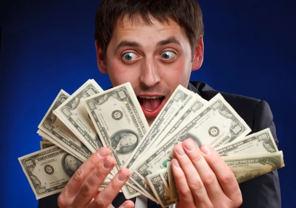 Homem com dinheiro — Fotografia de Stock