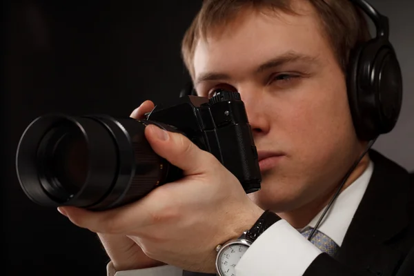Espía con cámara —  Fotos de Stock
