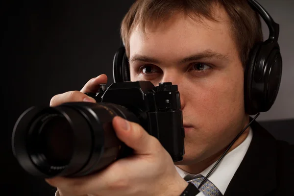 Espía con cámara — Foto de Stock