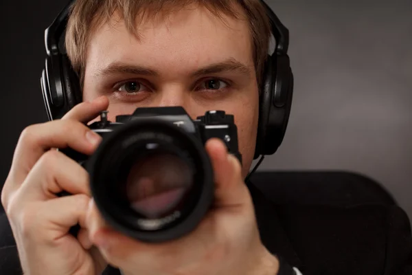 Spionera med kamera — Stockfoto