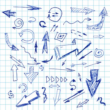 Doodle arrows clipart