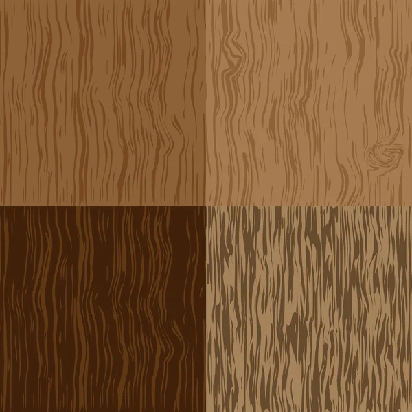 Quattro texture in legno — Vettoriale Stock