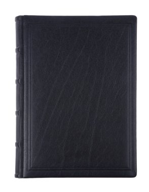 The book in black leather cover clipart